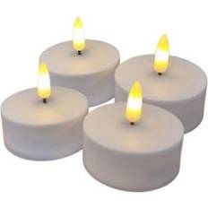Cozzy Large Tea Light White LED-ljus 2.5cm 4st