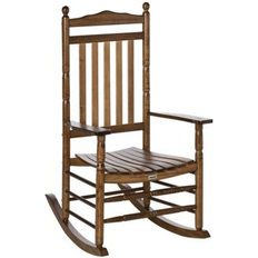 Brown Rocking Chairs Simplie Fun Traditional Wooden High-Back Rocking Chair