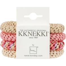 Bon Dep Kknekki Hårsnoddar 4-pack Pink Glitter