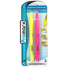 Pink Correction Tape & Fluid Promarx Glowline RT Retractable Highlighters 2 Count