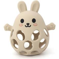 Teether Ball With Bunny LFGB Silicone Beige 5731