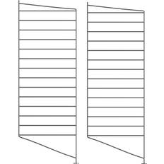 Senge & Madrasser String Gavle Gulv 30x85 cm 2-pak Mørkegrå Sengegavl