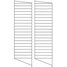 Senge & Madrasser String Gulv Gavle 115x30 cm 2-pak Mørkegrå Sengegavl