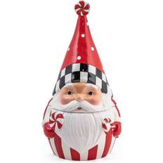 Biscuit Jars Mackenzie-Childs Peppermint Santa Cookie Biscuit Jar