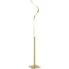 Floor Lamps Homcom LED with 3 Adjustable Brightness Gold Tone Floor Lamp