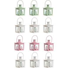 Belysning Home ESPRIT Shabby Chic Gatubelysningssats 3 Dekorativa Järnlampor 7 x 7 x 10 cm Bordslampa 2st