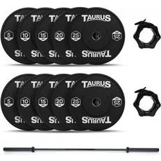 Barbell Sets Taurus 100kg Black Bumper Olympic Weights Set
