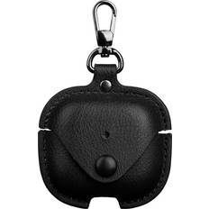 INCOVER Airpods 4 Kunstlæder Cover Sort