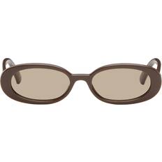 Le Specs Ovala Solglasögon Med Mockabruna Glas - Brun