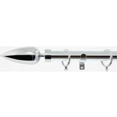 Curtain Rods on sale New Edge Blinds Polished Chrome 28mm Teardrop Curtain Pole 105 cm