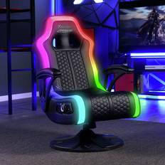 RGB LED Lighting Gaming Chairs X-Rocker Adrenaline RGB Gaming Chair- Black