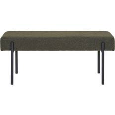 Siddebænke House Nordic Swindon Bænk Mørkegrøn Bouclé 100 x 36 x 42,5 cm Siddebænk