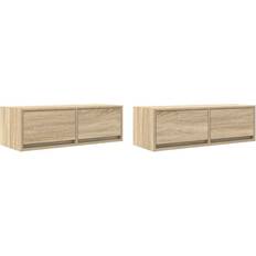 vidaXL TV-Borde 2 Stk 80 x 31 x 25.5 cm Opbevaringsskab