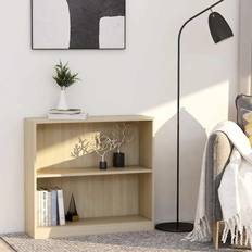 Spånplade Boghylder vidaXL 80 x 24 x 75 cm Spånplade Sonoma-Eg Bogreol