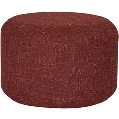Hübsch Pallar Hübsch Marshmellow Pouffe Liten Röd Ockra ø50 x h35 cm Sittpuff