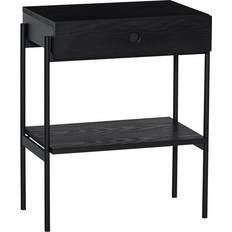 Sängbord Hübsch Noir Bedside Table Black 48x32x60cm Sängbord