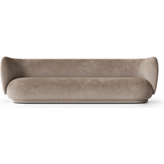 ferm LIVING Rico Faded Velvet Beige Sofa 260cm 4 personers