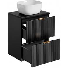 Countertop Vanity Unit 600mm Ribbed Textured