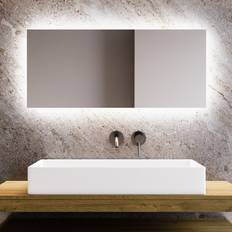 Bathroom Mirrors Rectangular Backlit Heated Bathroom Mirror 900 x 420 mm
