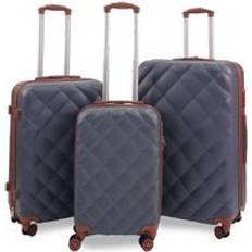 Cheap Suitcases Infinity Leather Hard Shell Luggage Travel Suitcases Medium