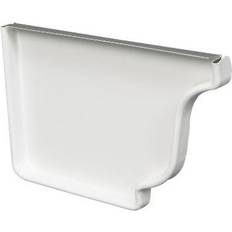 Gutter Amerimax White 5K Left Al Wh End Cap