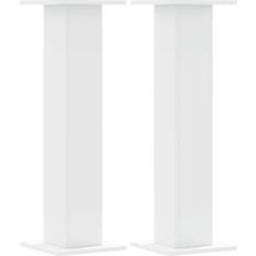Trä Högtalarstativ vidaXL Högtalarställ 2 St Vit 30 x 30 x 95 cm