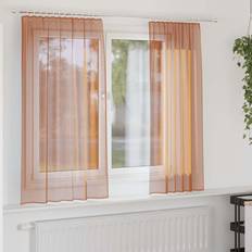 vidaXL Voile Gardiner Med Öljetter 2 St 140 x 175 cm