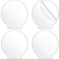 Tauoh Clear Acrylic Sheet Round Panel 4mm 4 Pcs