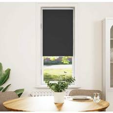 Black Roller Blinds vidaXL Roller Blind Blackout 55x150 cm Fabric Width 50.7 cm Polyester