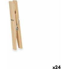 Pinzas para la ropa BigBuy Home Pinzas Para La Ropa Madera Set - 24 Unidades