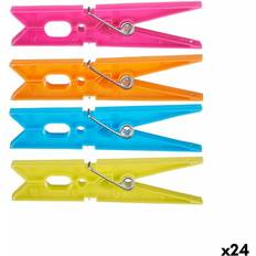 Pyykkipojat BigBuy Home 24-Piece Multicolour Plastic Clothes Pegs Set