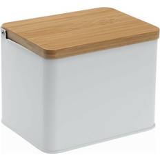 Metall - Vita Kryddkvarnar Versa Refurbished Saltströare med Lock 11 x 11 x 14 cm Kryddkvarn