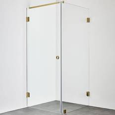Hafa Brusehjørne Infinity Combi Dør/Væg 100 x 80 Messing