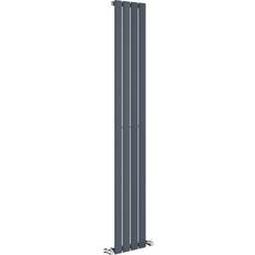 Radiators Riace Anthracite Vertical Flat Designer Radiator 1600 x 272 mm