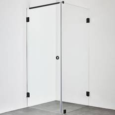 Hafa Brusehjørne Infinity Combi Dør/Væg 100 x 80 Sort