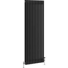 Radiators Reggio Registers Reggio Midnight Black Vertical Double Column Radiator 1500 x 560 mm