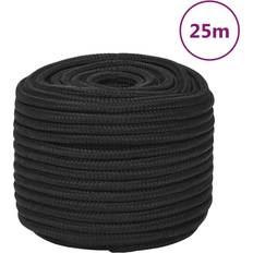 Corde marine vidaXL Corda Nautica Completamente Nera 14 mm 25 m in Polipropilene