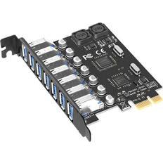 Spactz 7 Ports PCI-E to USB 3.0 Hub Expansion Card