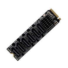 Controller Cards M.2 NVME PCI-E PCIE X4 X8 X16 to 6-Port 3.0 SATA Riser Adapter