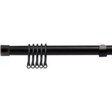 Black Curtain Accessories New Edge Blinds Fenton Extendable Metal Curtain Pole Set 160-300 cm