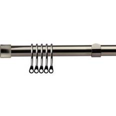 Black Curtain Accessories New Edge Blinds Fenton Extendable Metal Curtain Pole Set 160-300 cm