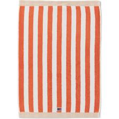 Handdukar lexington 70 x 130 Lexington Block Striped Handduk 70 x 130 cm Badlakan Orange, Vit (150x70cm)