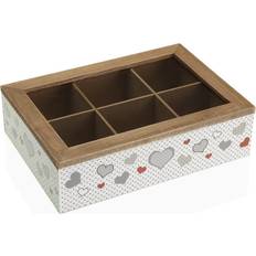 Tea Caddies on sale Versa Refurbished Box for Infusions 17 x 7 x 24 cm Tea Caddy