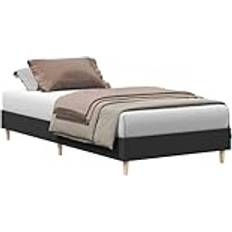 Beds & Mattresses vidaXL Bed Frame No Mattress Black 90x190 cm