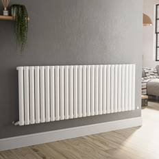 Radiators SORRENTO White Horizontal Oval Designer Radiator 600 x 1593 mm