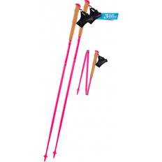 Pink Trekking Poles Komperdell Carbon FXP Team Pink Foldable Running Poles 135 cm