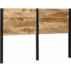 Beds & Mattresses vidaXL 160 cm Solid Wood Mango Iron Brown Headboard