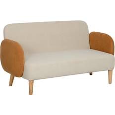Orange Sofas Homcom Modern 2 Seater with Rubber Wood Legs Sofa 2 Seater