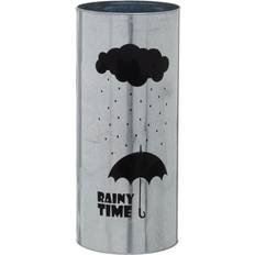 Silver Umbrella Stands BigBuy Home Refurbished Black Silver Circular 20 x 20 x 46 cm Umbrella Stand