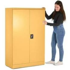 Yellow Storage Cabinets Lockable Filing 2 Door 140cm Storage Cabinet